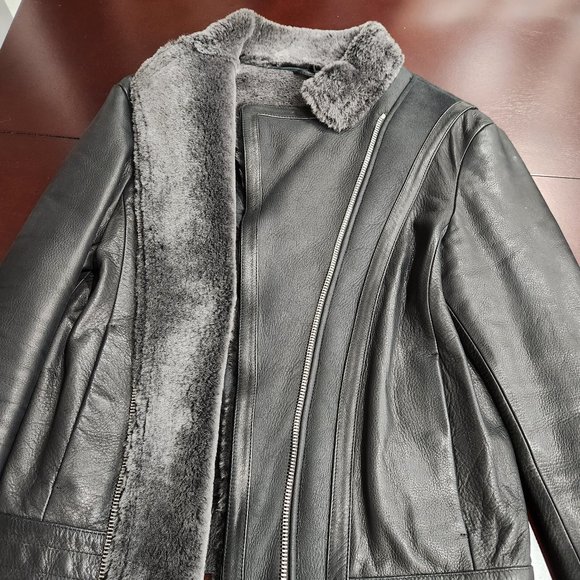 Dirk Bikkembergs Sport Couture Lamb Leather Shearling Jacket - Picture 15 of 16